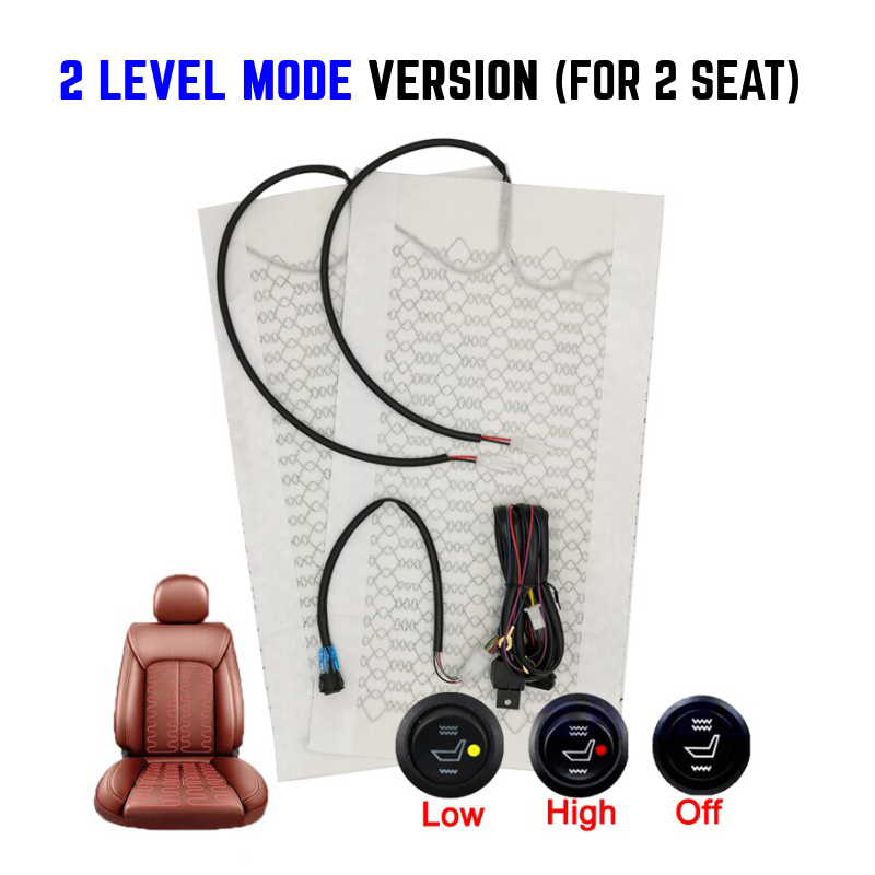 3 Levels Dual Control Universal Car Seat Heaters 2 Seat Carbon Fiber