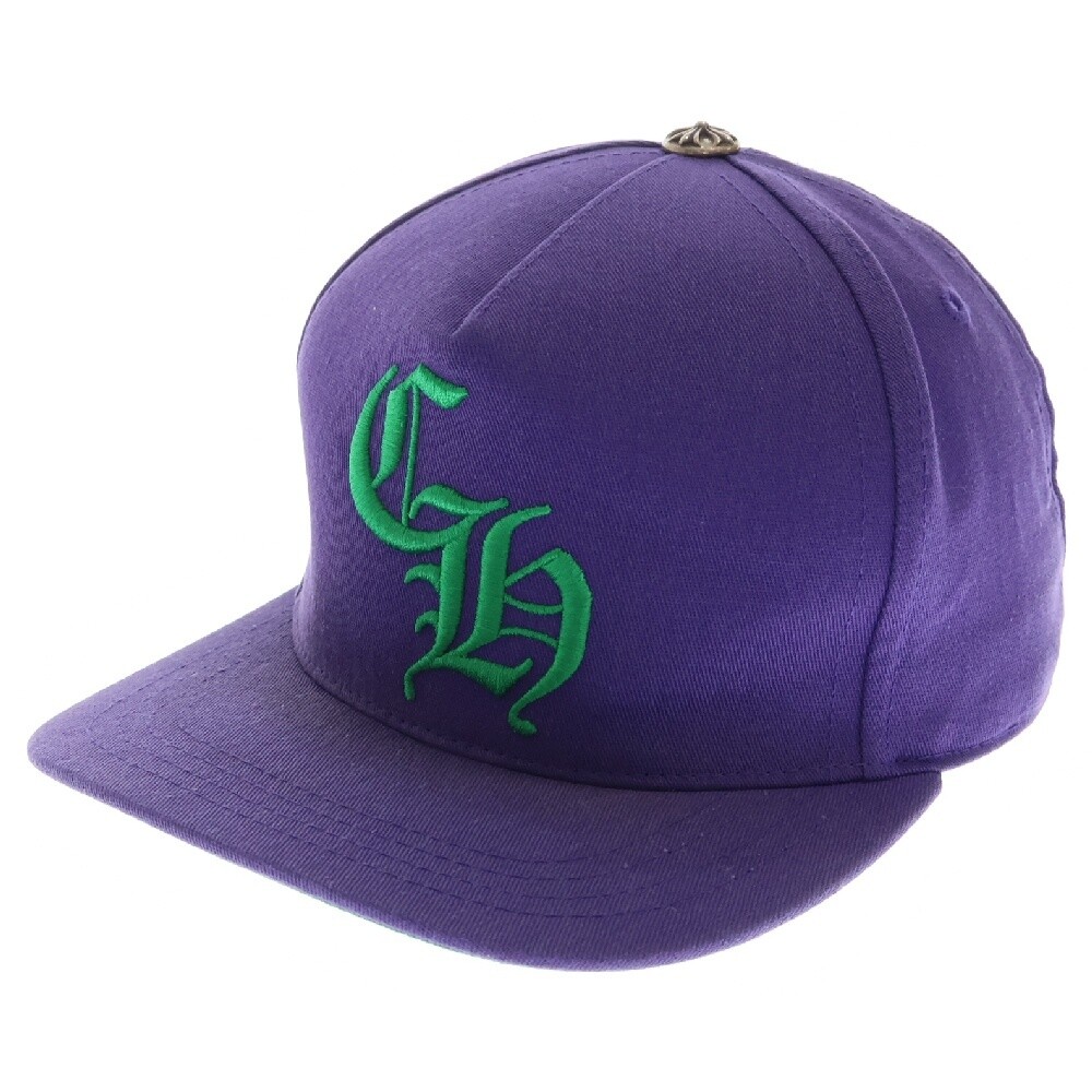 CHROME HEARTS CH HAT CH EMBROIDERED BASEBALL CAP HAT PURPLE CHROME HEARTS CH HAT CH EMBROIDERED BASEBALL CAP HAT PURPLE
