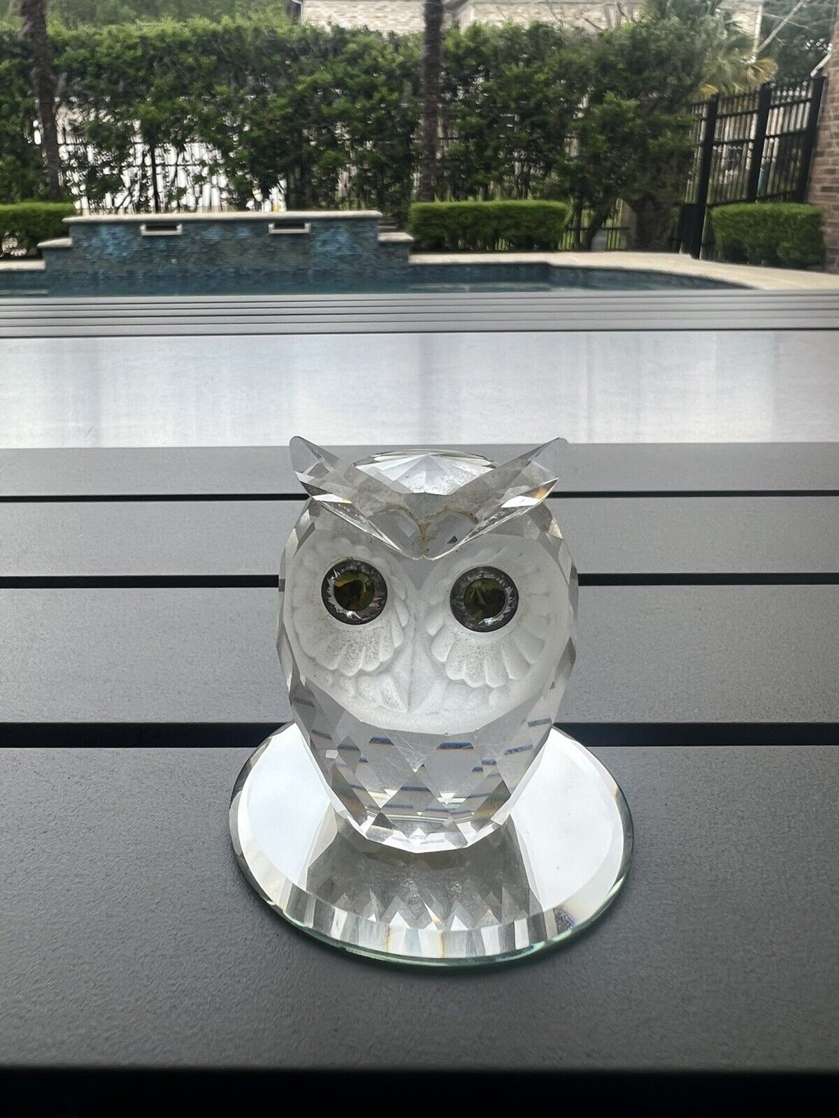 Swarovski Owl Crystal W/mirror