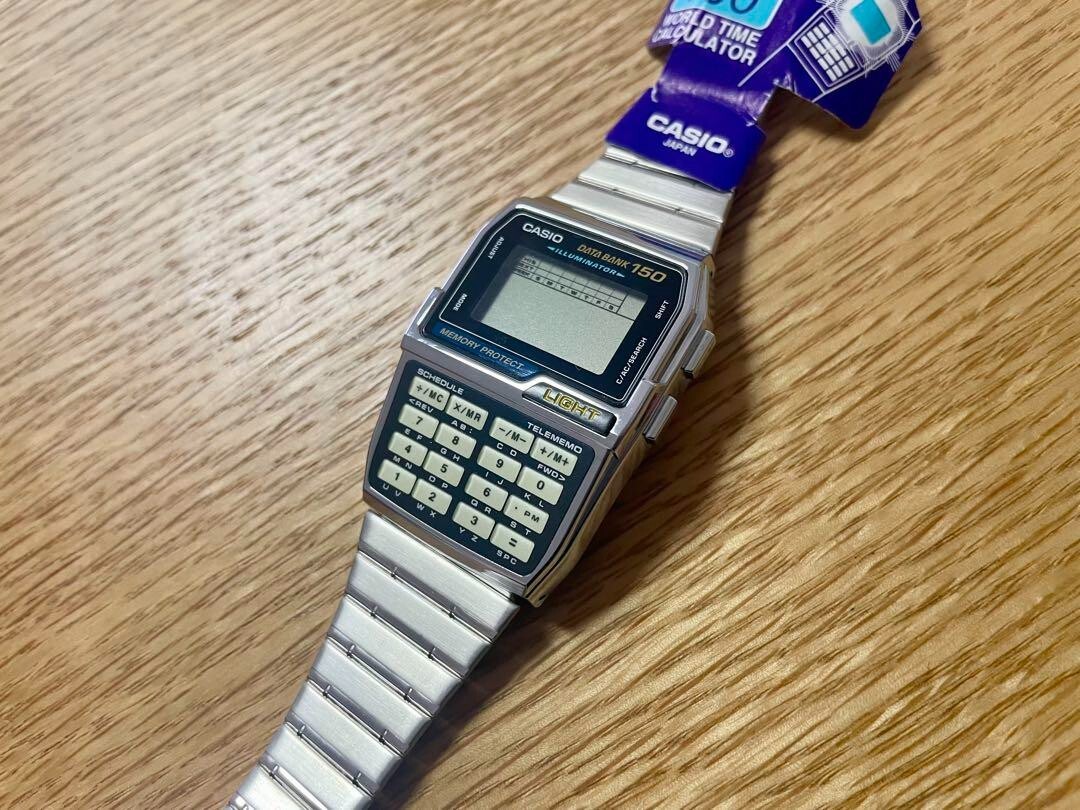 時計 CASIO DATA BANK DBC-1500 Casio Databank Dbc-1500 Digital Quartz Men 1477 Rare