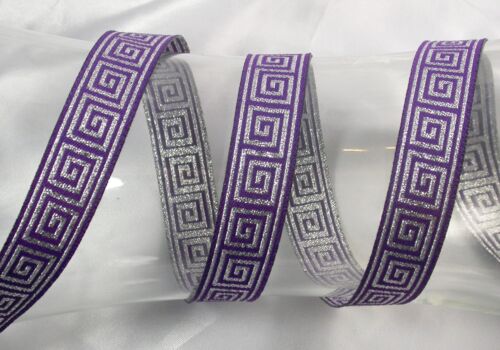 Griechischer Schlüssel Jacquardband 3/4" (20 mm) - wendbar *Farben* 5 Meter & höher - Bild 18 von 20