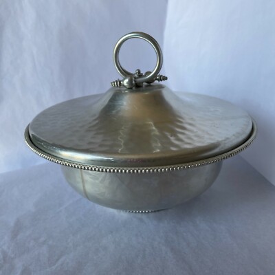 Vintage MCM BW BUENILUM 9'' Aluminum Covered Casserole Dish NO PYREX INSERT