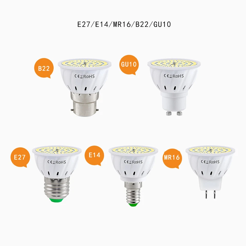 LED Plant Grow Light Bulb Greenhouse Indoor Veg Flower Plant Lamp 48/60/80LEDs - Image 2 of 4