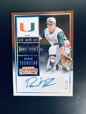 2015 Panini Contenders Baseball David Thompson Rookie Autograph Card # 24/99.. rookie card picture