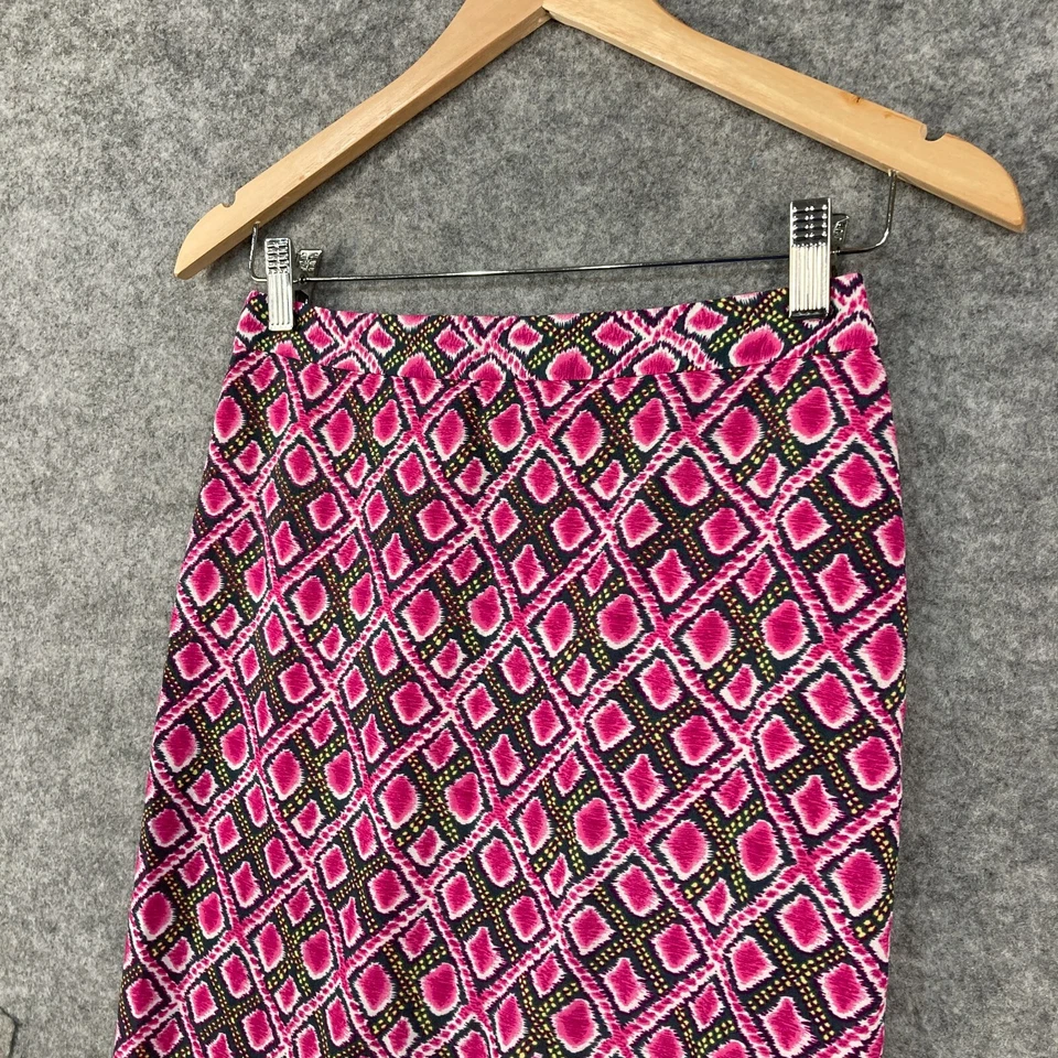 Falda Three of Something Mujer Talla 6 Rosa Geométrica Recta Lápiz Cremallera 17121 Foto 2 de 4