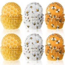 300 Count Honey Bee Cupcake Wrappers Bee Party Cupcake Cups Yellow Cupcake Li...
