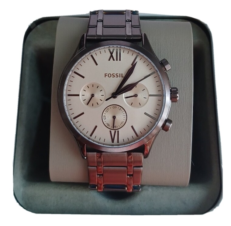 Fossil Fenmore Midsize Multifunction Brown Stainless steel Men