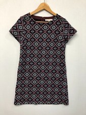 Ann Taylor Loft Women Short Sleeve Floral Boho Dress Size 8 Blue M170 -1