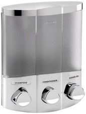 Products 76344-1 Euro Series TRIO 3-Chamber Soap and Shower Dispenser, Chrome
