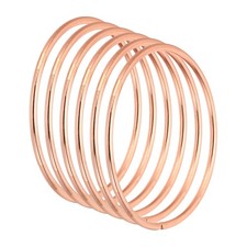 2.6 Inch Dream Catcher Rings, 6Pcs Metal Macrame Wreath, Rose Gold