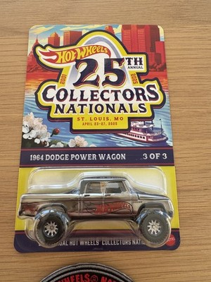 Hot Wheels 25th Collectors Nationals 64 Dodge Power Wagon Limited 2794/4000 rlc 