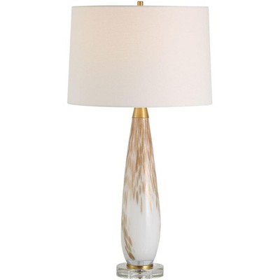 Uttermost 30262 Lyra Table Lamp White with Metallic Gold Details