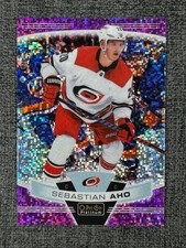 Sebastian Aho 2019-20 O-Pee-Chee Platinum Hockey Violet Pixels /399 #134