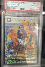 2021 Donruss Optic Justin Fields Downtown RC PSA 10