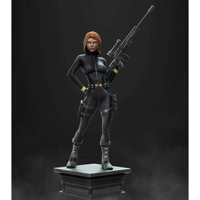 1/18 100mm 3D Print Superhero Model Kit Stealth Assassin Beautiful Girl Unpainte