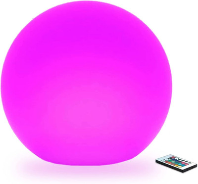 8'' LED Glowing Ball Light 16-Color 4-Mode Cordless Rechargeable Mood Lamp