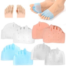 Zivyes 4 Pairs Silicone Toe Separators for Women and Men Toes Spreaders Corre...