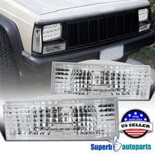 Fits 84-96 Jeep Cherokee Wagoneer Comanche Bumper Signal Front Parking Lights