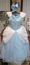 Disney Park Bibbiti Bobbidi Boutique Cinderella Sz 13 Designer Dress W/Bow Cover