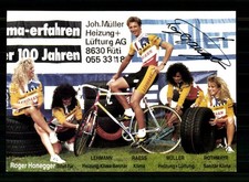 Roger Honegger Autogrammkarte Original Signiert Radfahren + A 257288