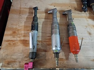 Lot Of 3 Right Angle Air Drill Motors Threaded 