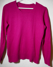❤️ADAGIO FUCHSIA FARBENER PULLOVER  GRÖßE S  65%SEIDE&35%KASCHMIR GETRAGEN WEICH