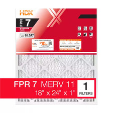 18 In. X 24 In. X 1 In. Allergen plus Pleated Air Filter FPR 7, MERV 11