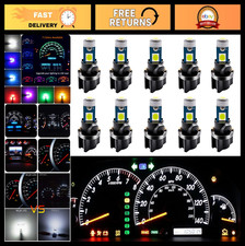 10 Pack White T5 Led Bulbs 2721 37 74 Wedge Dash Lights Instrument Panel Replace