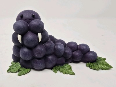 Enesco Home Grown Grape Walrus 2010 Cute Figurine Fruit Animal