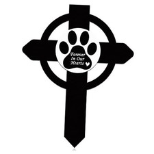 Dog Pet Grave Markers Metal Pet Memorial Stake Paw Print Memorial Plaque