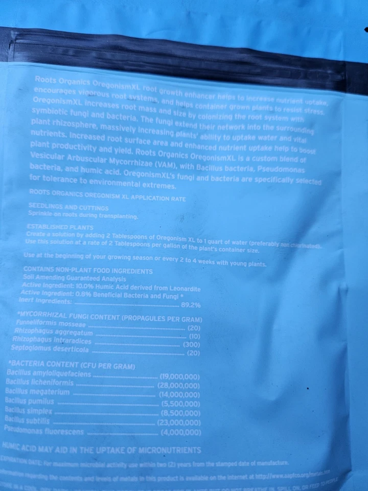 ROOTS ORGANIC Oregonism XL Endo/Ectomycorrhizae 4OZ Foto 3 de 4