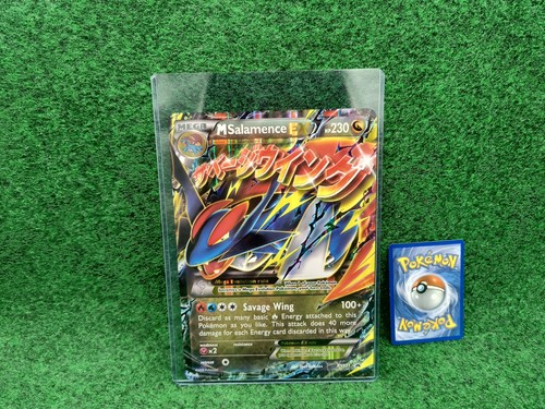 M Salamence EX XY171 XY MEGA Black Star PROMO JUMBO CARD W/ Oversized Top Loader