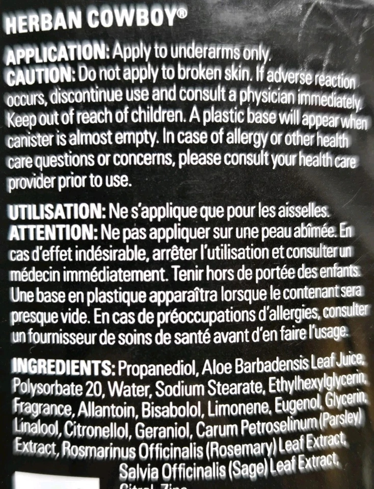 Desodorante vegano Herban Cowboy• Aroma forestal• 2,8 OZ cada uno• Paquete de 2 Foto 4 de 4
