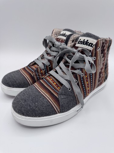 Inkkas High Top Shoes mens 6 womens 8 Handmade Vegan Sneakers Handmade Peru - Picture 13 of 13