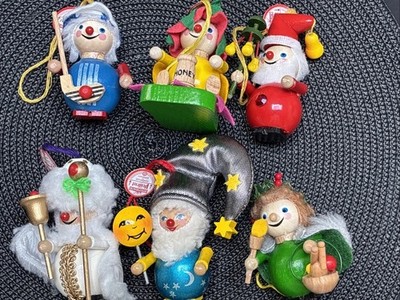 Lot of 6 Vintage Steinbach Nutcracker Christmas Ornaments in Original Boxes 3''