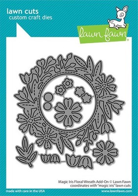 Lawn Fawn, lawn cuts/ Stanzschablone, magic iris floral wreath add-on