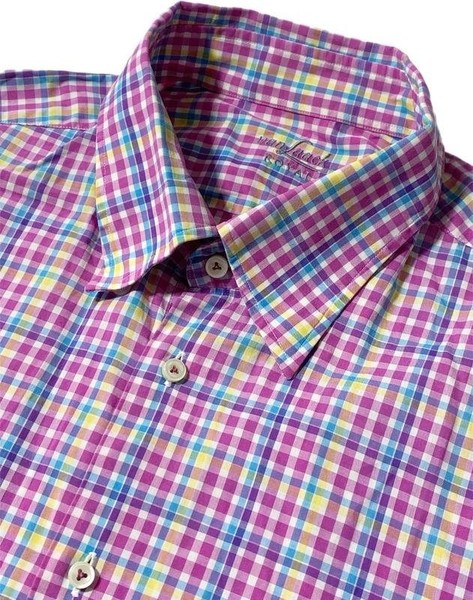 Men Van Laack Shirt Multicolor Cotton XL