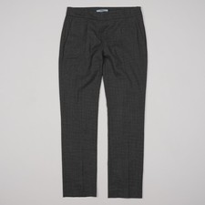 Prada Houndstooth Wool Grey Pants Trousers