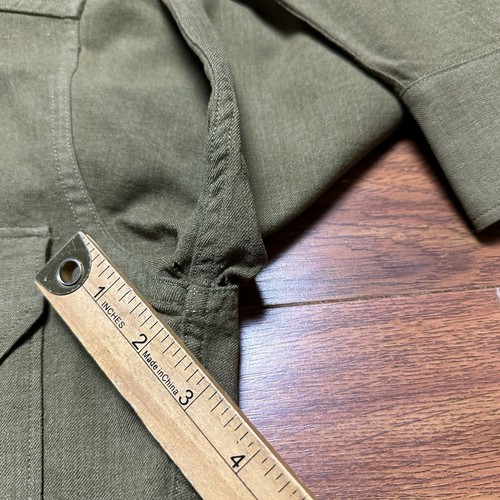 Vtg WW2 Army Regulation Military Officer Shirt 14.5 - 33 WWII Button Pocket Tee - Picture 16 of 21