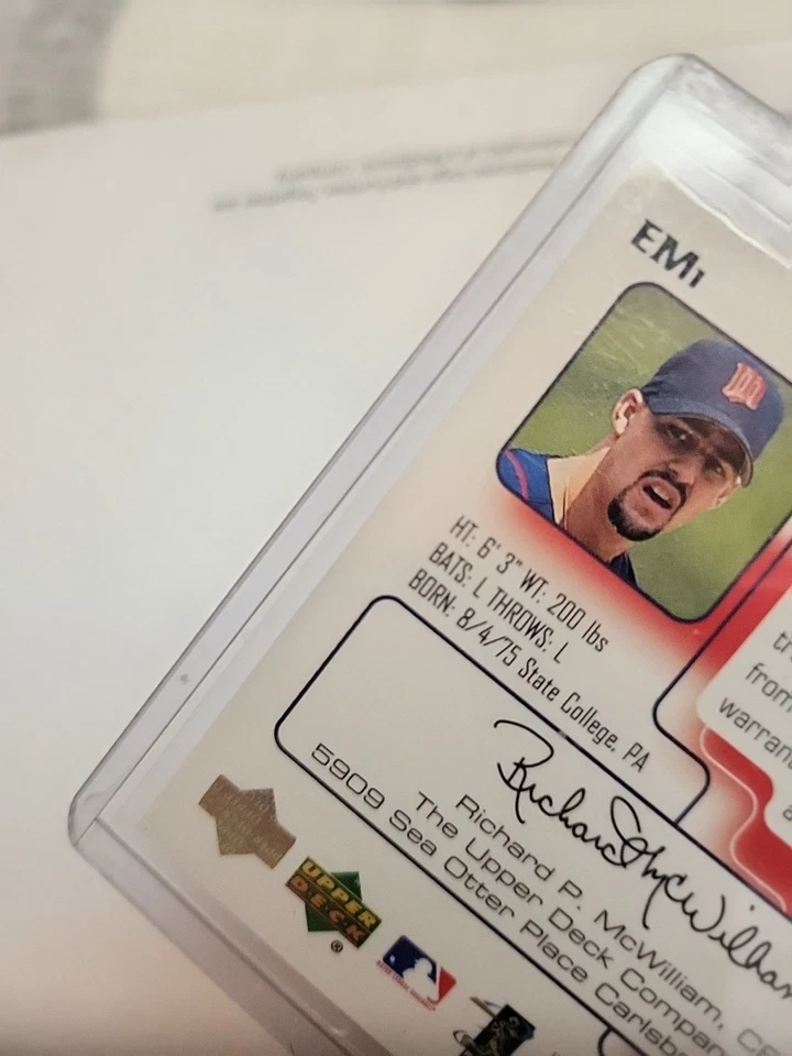 1999 SP Signature Edition - Autographs #EM1 Eric Milton (AU) Card #41 !! - Image 4 of 4