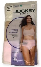 New Jockey Women's size 6 Underwear Elance Cotton Comfort Briefs 3 Pack