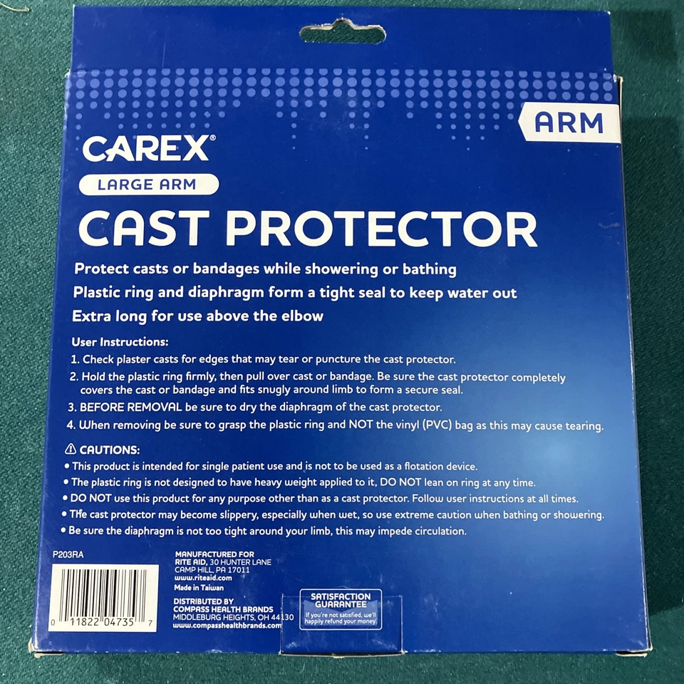 Protector fundido Carex brazo grande goma látex 23" pulgadas Foto 2 de 2