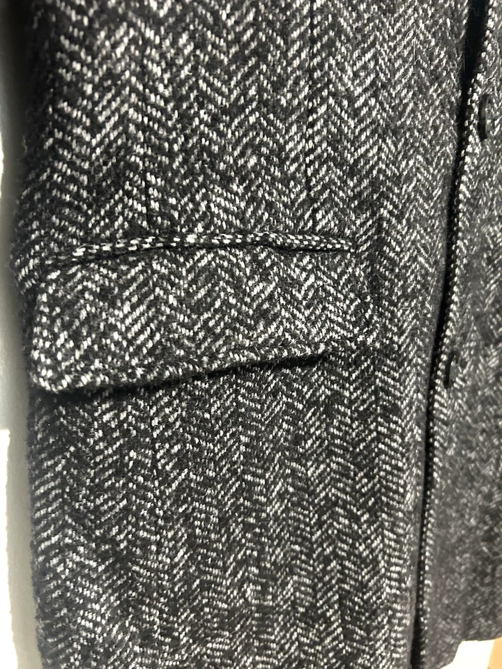 J. Abrigo Topcoat Crew Thompson Hombre Lana Espiga Thompson Gris 38R Foto 4 de 4