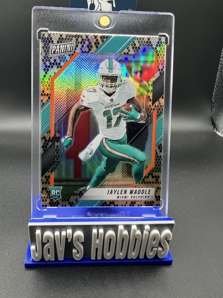 2022 National VIP Jaylen Waddle Rookies Snakeskin No RC5 SSV - Image 2 of 3