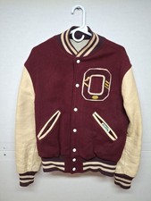 Vintage 1962 Burgundy / Cream Lettermans Jacket Size 38 / M