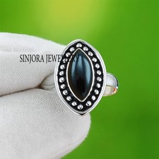 Black Onyx Gemstone 925 sterling silver Handmade Gift Ring US size 5 to 13