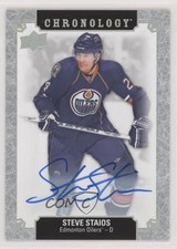 2018-19 Upper Deck Chronology Franchise History Steve Staios #FH-ED-SS Auto 04q7