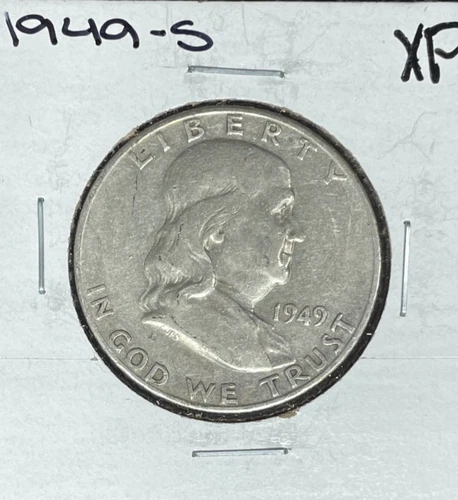 1949-S FRANKLIN SILVER HALF DOLLAR  ~ XF ~ NICE COIN ~ 90% SILVER