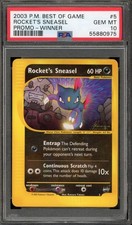 Pokemon Rocket's Sneasel Best Of Game Promo 5/9 Winner PSA 10 Gem Mint