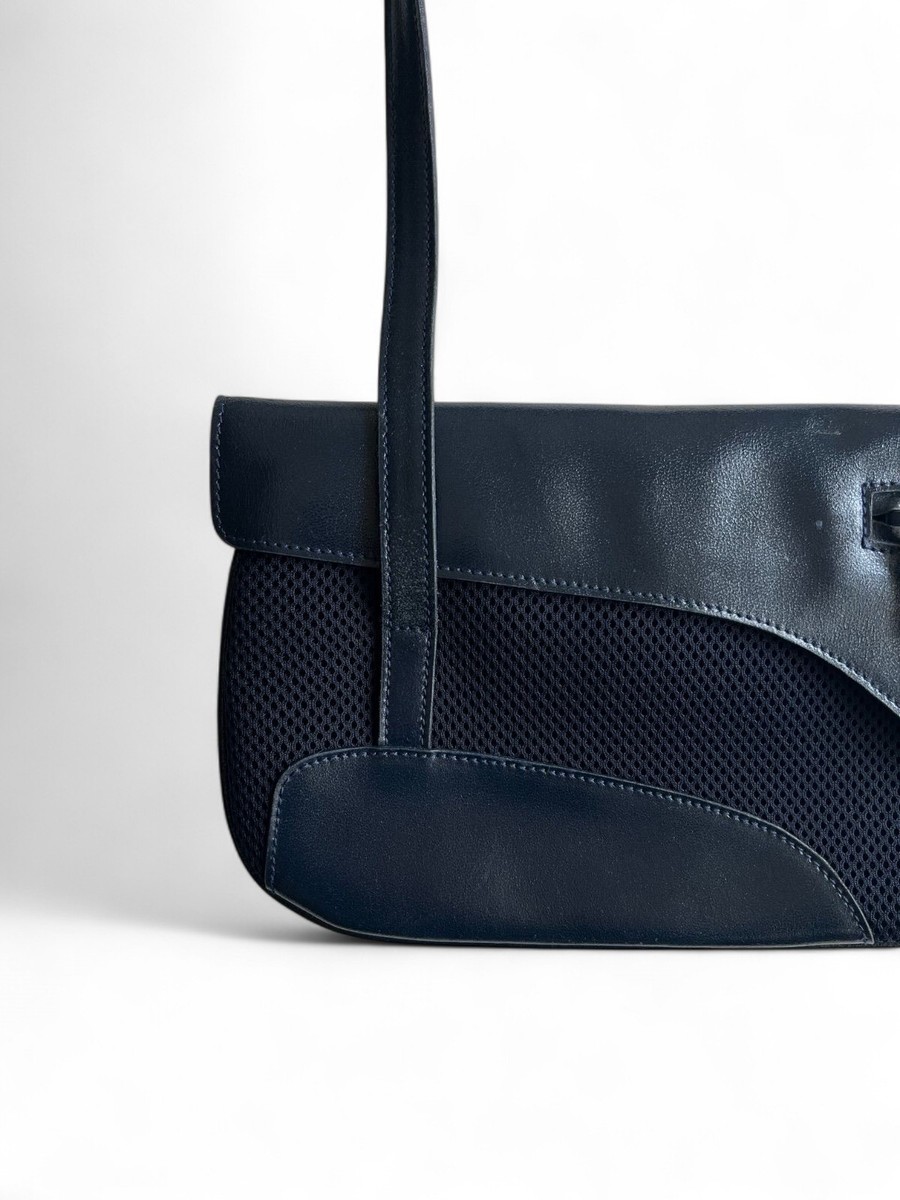 バッグ miumiu archive shoulderbag y2k 2000SS MIU MIU AW2000s Archive Hand Bag Y2K Vintage Blue Black